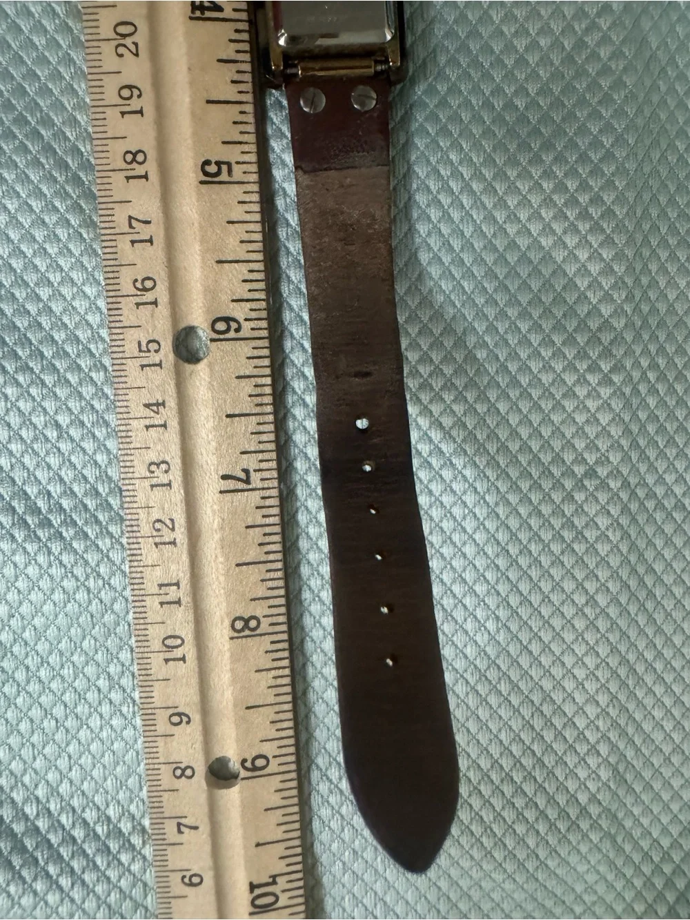 Anne Klein Brown Leather Strap Tortoise Gold-Tone Watch new Battery